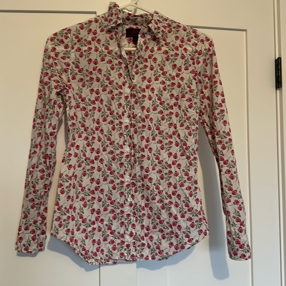 Jcrew Liberty Print Button up. Size 00.